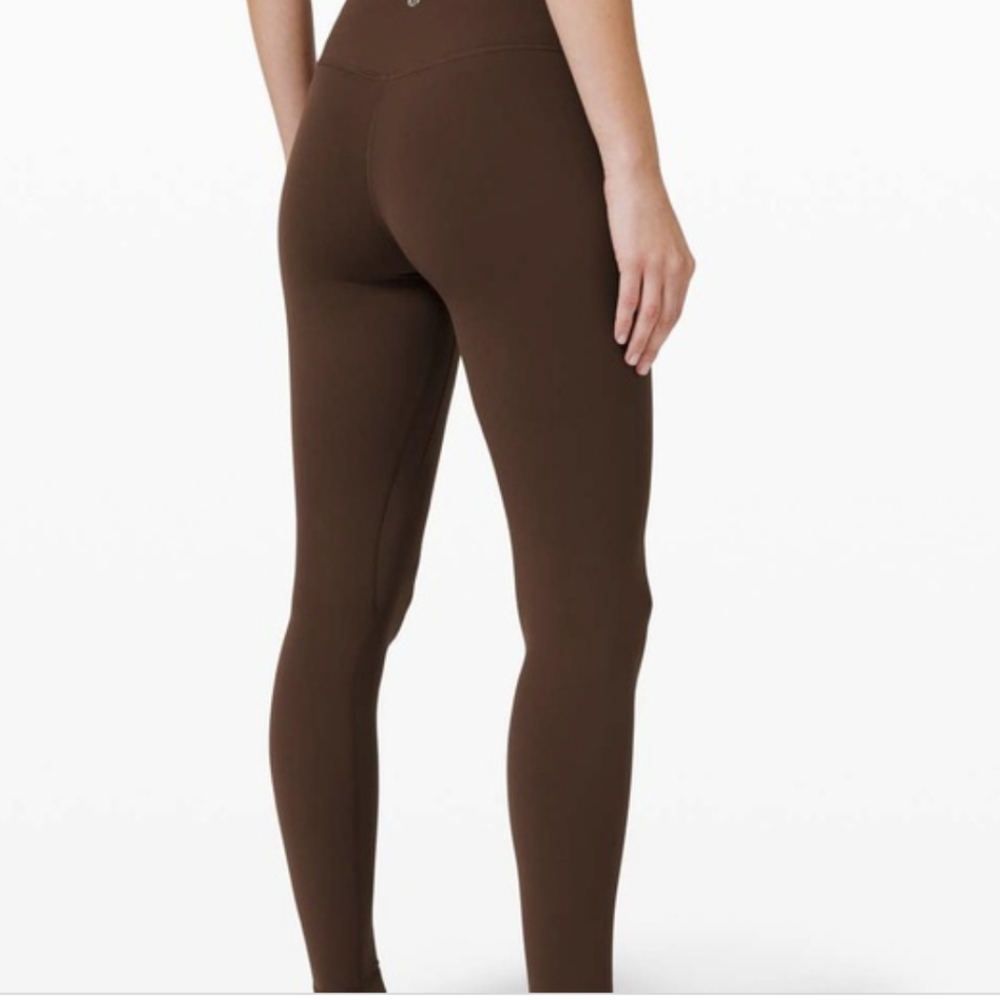 Lululemon Align 25 leggings in Earth Brown.